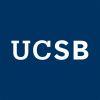 ucsb logo in white inside navy blue square